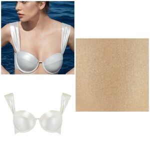 ARABELLA LONDON The Modern Bustier Bra in Gold Shimmer NWT